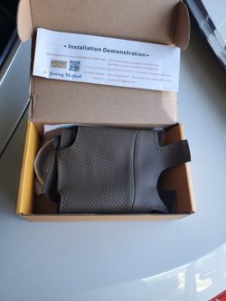 Saddle Brown Leather Sew-on Steering Wheel Cover For BMW 335i