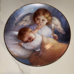 Artaffects by Mago vintage ‘91 collector "Hush-A-Bye" numbered plate w/ 23k gold