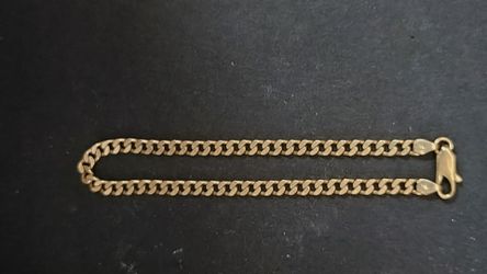 Vintage Italian 18K Yellow Gold Curb Link Bracelet (8.0g)