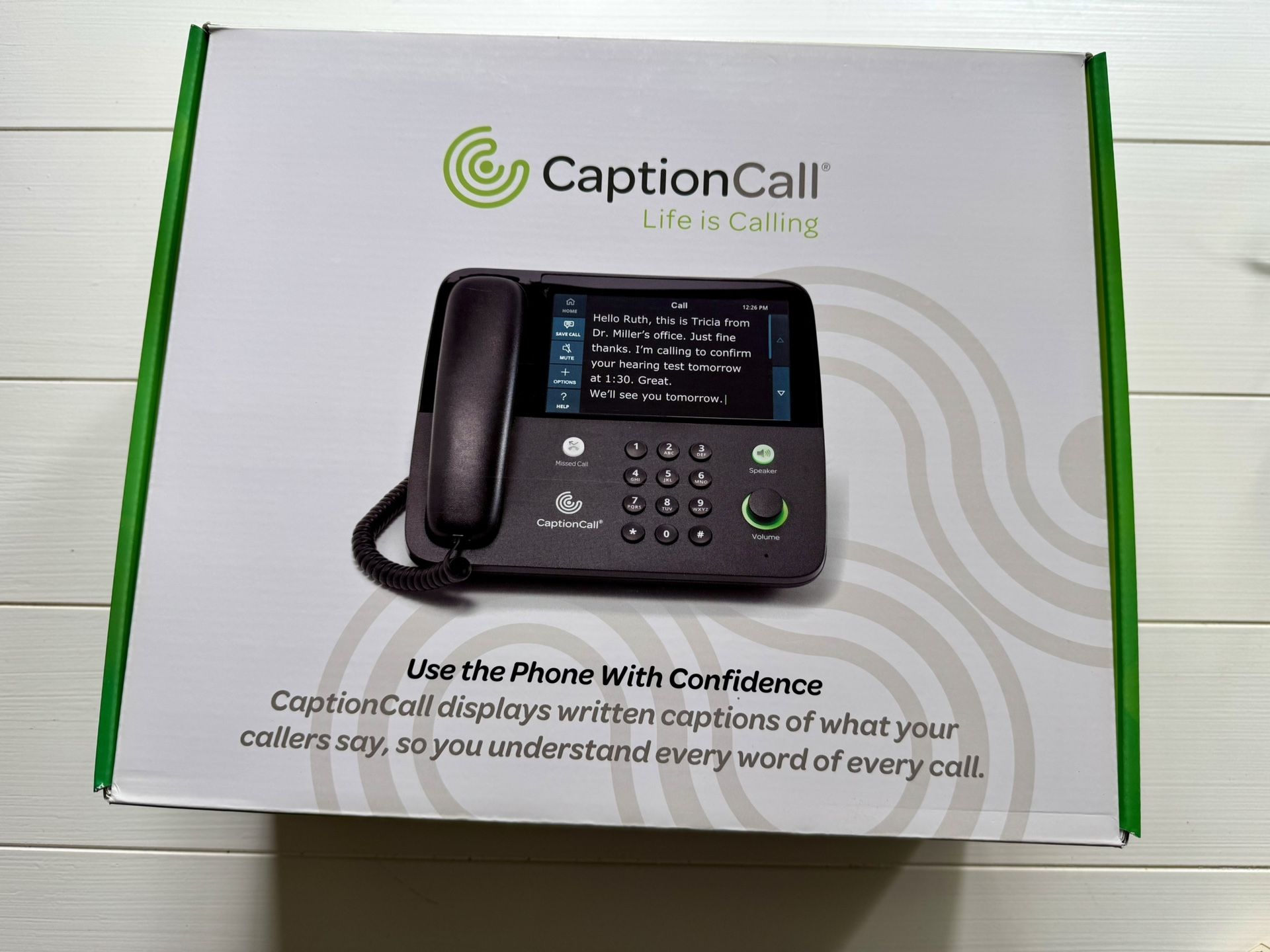 CaptionCall 67TB Amplified Touchscreen Home Phone for Hearing Impaired – Model 67TB