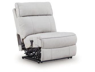 Grafton Pike Pearl/Ash Power Armless Recliner
