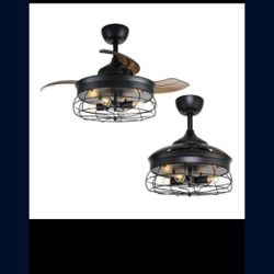 36" RETRACTABLE CEILING FAN INDUSTRUAL CAGE