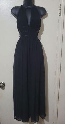 Express Women's Maxi Halter Dress  Black Color Sz XS/1Petite - Excellent.