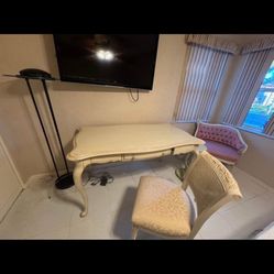 French provincial Designer Writers Desk And Matching Chair