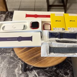 Apple Watch Series 8 [GPS, 41mm] - Red Aluminum Case With Band And Charger Cable