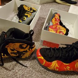 Size 10 Nike Foamposite Supreme And Kyre 4 Lucky Charms(Price Is For All 3Pairs)