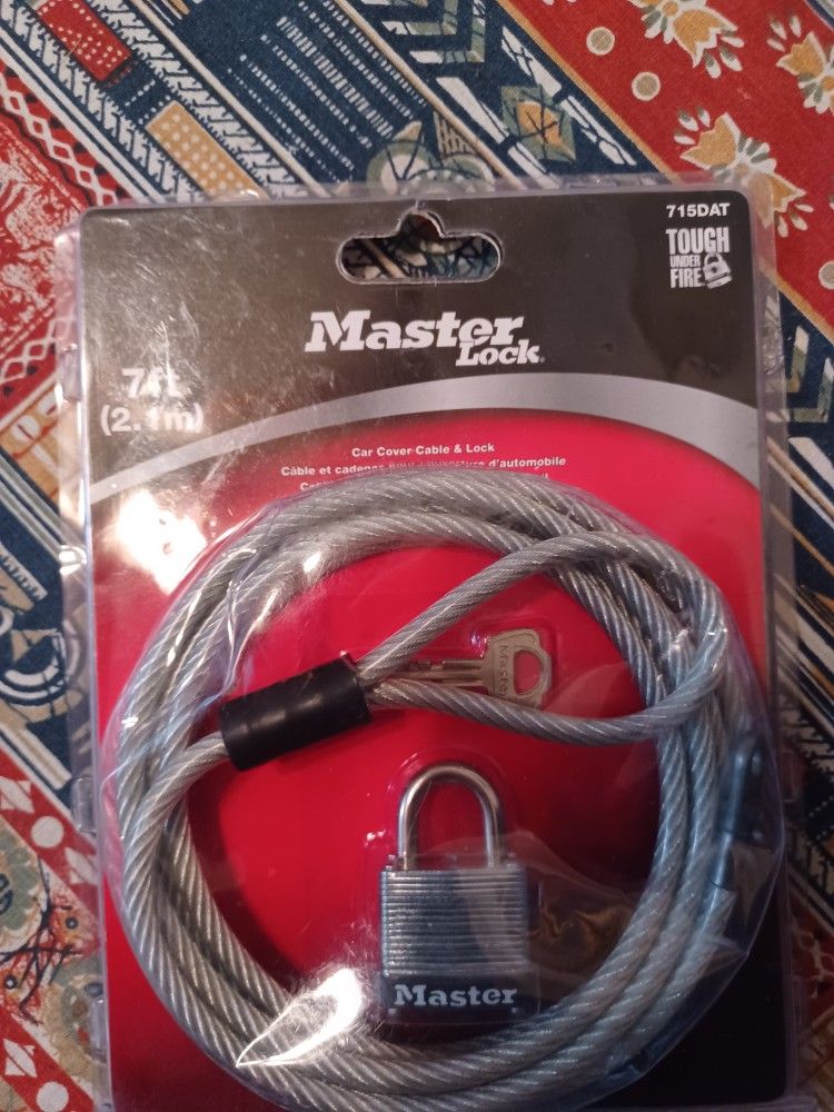 Master Lock 715DAT braided steel car cover cable