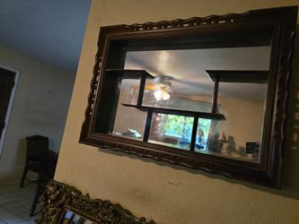 Wall Mounted Mirror Shelf