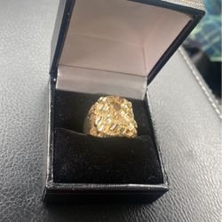 10k Nugget Gold Ring 