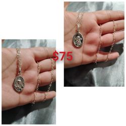 925 Sterling Silver Chain With The Pendant/Cadena Con  Dije De Plata 925