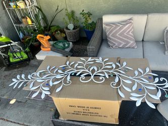 White Metal Floral Wall Art Decor