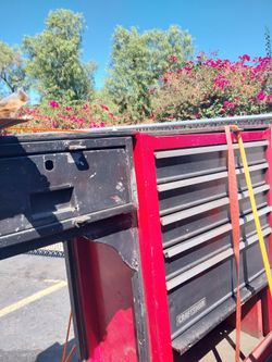 Craftsman toolbox with side box.