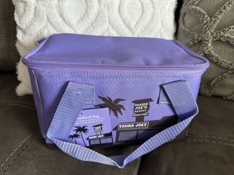 TRADERs JOES LILAC LUNCH BAG EASTER BUCKET OR SPRING BAG