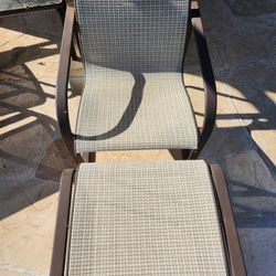 Patio Lounge Chairs With  Ottomans 