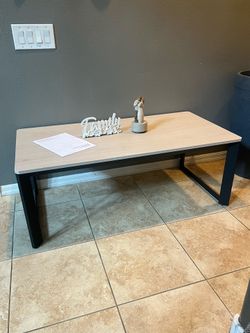 Brand New! Universe Home Inc Modern Industrial Coffee Table with Slanted Metal Frame Legs Minimalist Design