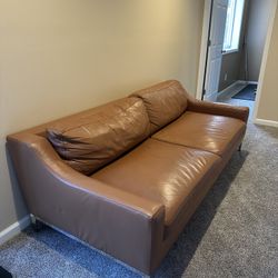 Real Leather Caramel Couch 