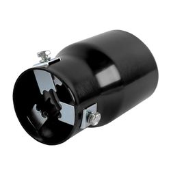 Brand New Universal Black Single Round Shape Car Exhaust Muffler Tip Straight Pipe 63mm 2.5‘’ Inlet