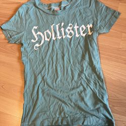 Authentic Light Olive Green Hollister T Shirts 