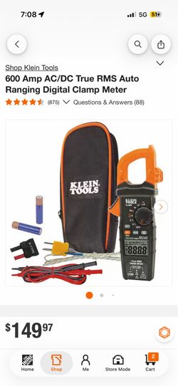 600 Amp AC/DC True RMS Auto Ranging Digital Clamp Meter