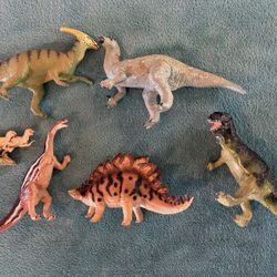 Collection of 6 Carnegie Safari Dinosaur Figurines 1980s/1990s