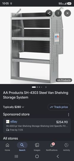 Cargo van shelving and ladder rack