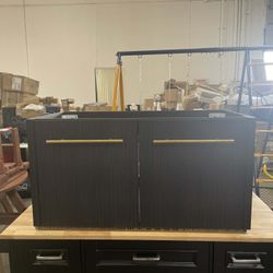 New Assembled 36 In Wall Mounted Cabinet Floating Bathroom Vanity NO Sink Black