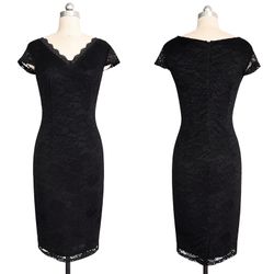 Lilybeth Scalloped Neckline Crochet Bodycon Dress