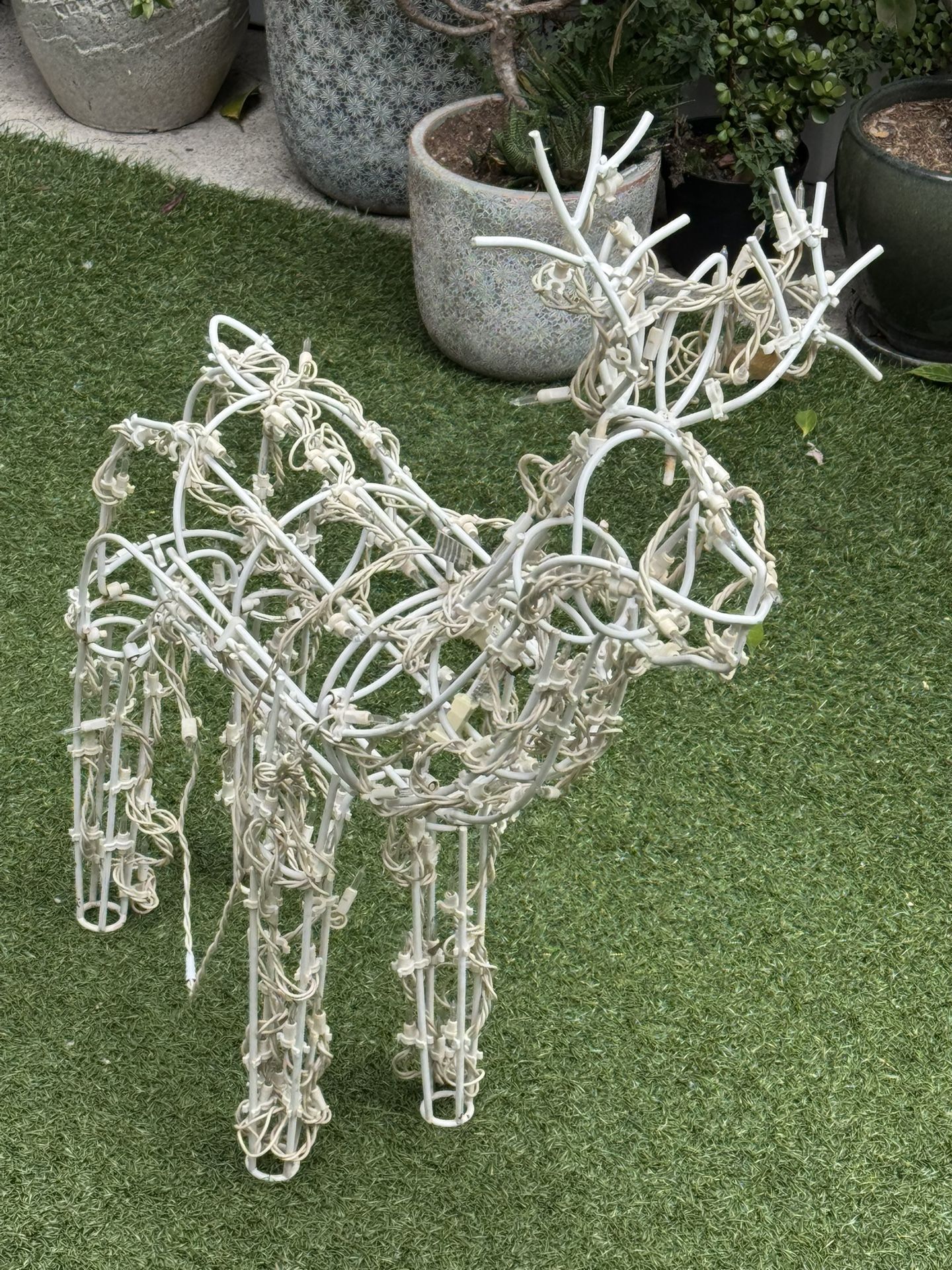 30 Inch Stand Up Rein Deer With Christmas Lights