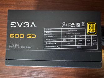 EVGA 600 GD 600W 80 Plus Gold Power Supply PSU
