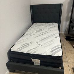 Twin Bed Frame With Mattress 