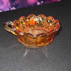 Vintage Marigold Carnival Glass Bowl