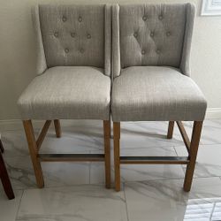 Beige Tufted Chairs 