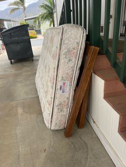 FULL mattress and box spring and headboard/footboard