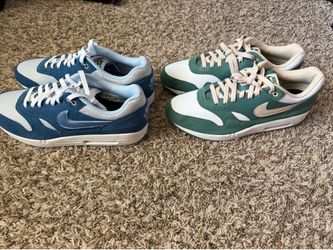 (2) Nike Air Max 1 ‘87 ID By You Running Shoes New Women 14 Mens Sz.12.5 90 95