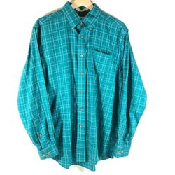 LL Bean Wrinkle Free Traditional Fit Button down Shirt Plaid Mens cotton top XL tall extra large