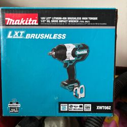 Makita New 1/2” High Torque Impact Wrench -3 Speeds Brushless
