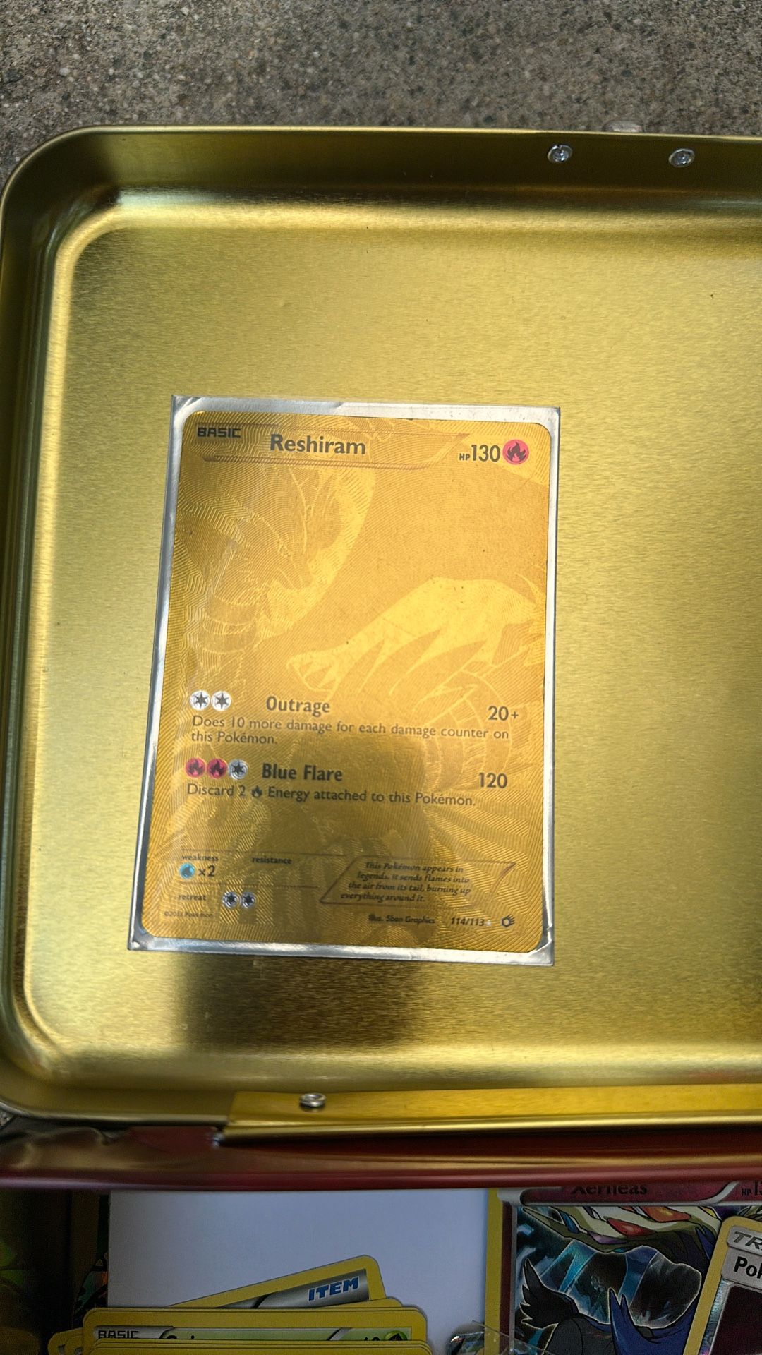Legendary Treasures Holo" Pokémon card