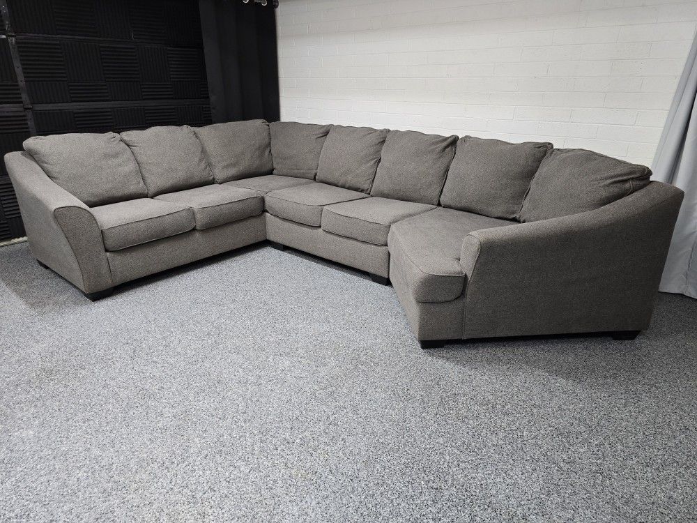 Free Delivery - Modern Wedge Chaise Sectional