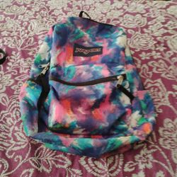 Jansport Backpack Tye Dye And Orange Backpack 