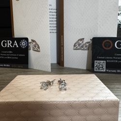 GRA Moissanite Earrings 