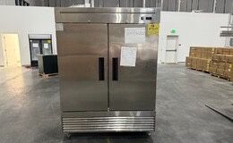 Clearance Reach In Two Door Refrigerator SS interior 100490F0325