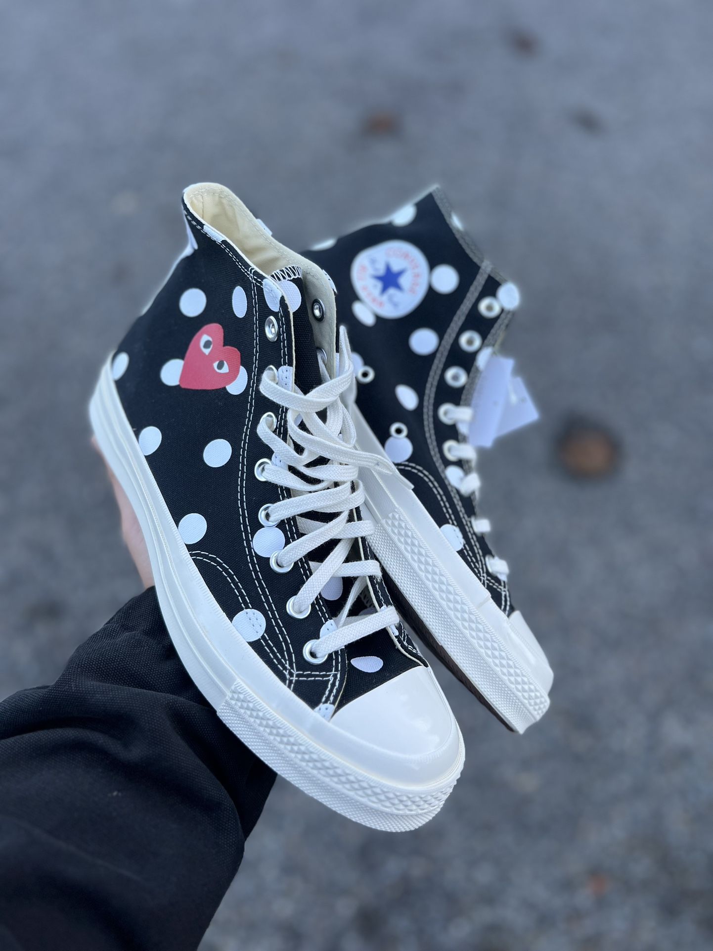Converse CDG Polka Dot Size 10