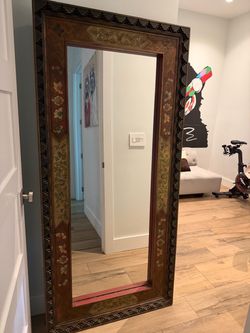 Pier 1 Hand-Painted Floor Mirror