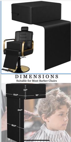 Salon Black Barber Chair Child Booster Seat