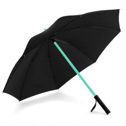StarWars LightSaber Umbrella LED Light Up w/ 7 Color Change Built in Torch at Bottom - Black