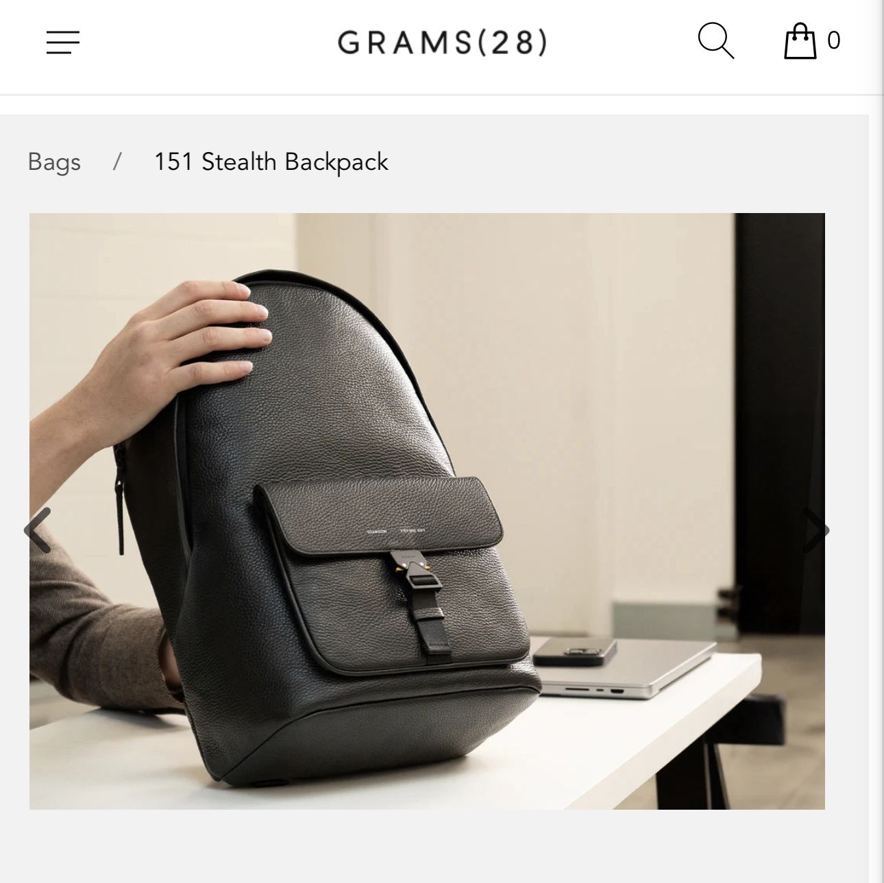 Grams28 Leather Backpack