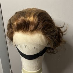 Short Highlight Wig Human Hair 