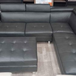 Spring clearance sale. Ibiza gray sectional with ottoman only $899. Easy finance option. Same-day delivery.