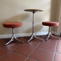 🔸🟠 George Nelson Fabric  Pedestal Stools ⚪️🔸