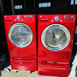 LG Dryer Washer combo with Pedestals 